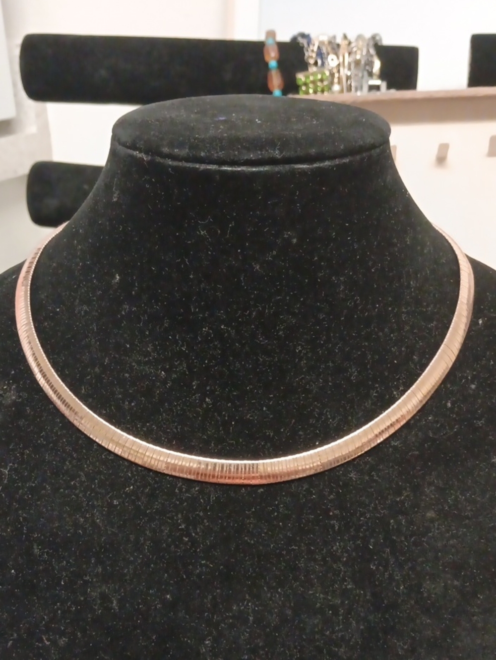 Omega Necklace (18 Inches) and Earrings in ION Plated RG Stainless Steel